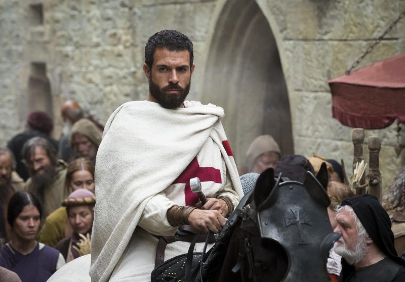 Tom Cullen portrays Templar Knight Landry in Knightfall.